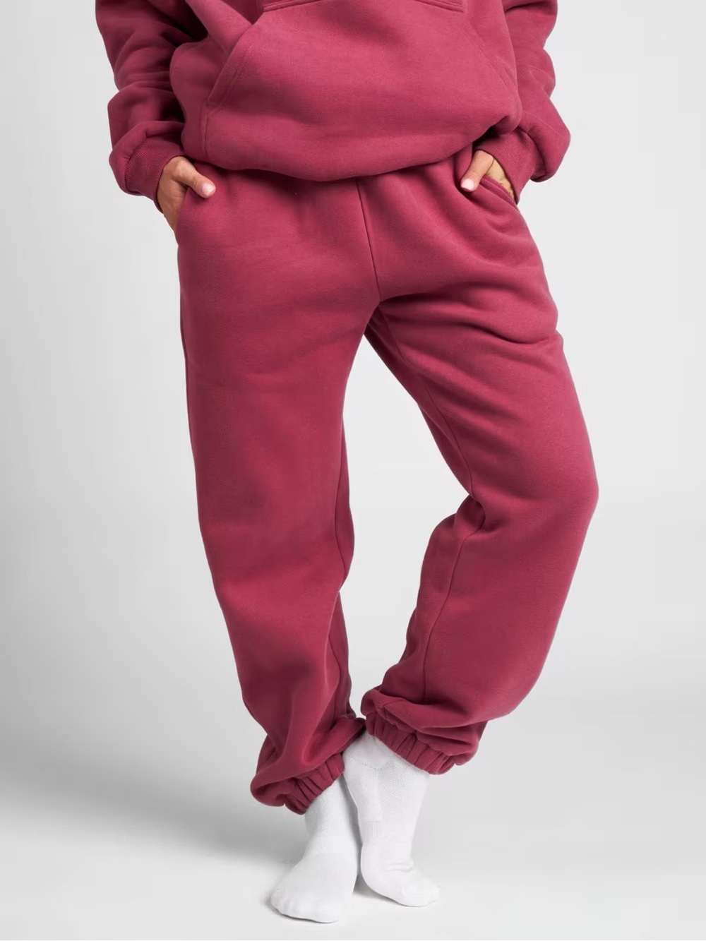 Comfrt Cozy Fleece Joggers - Berry new still in original package